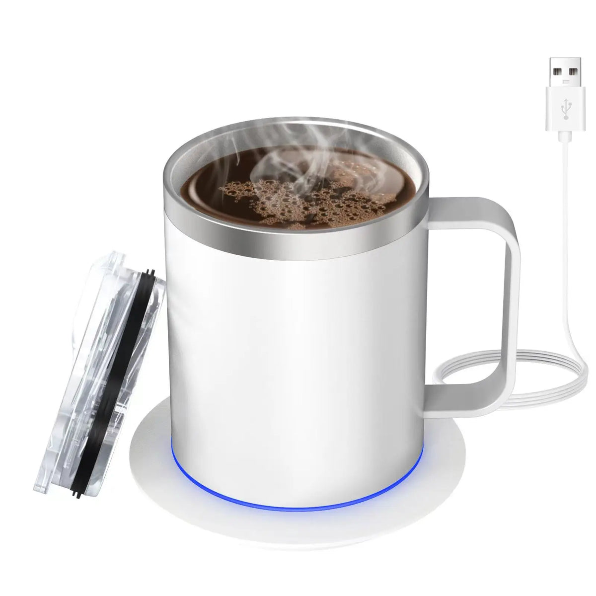 Taza de café autocalentable - Taza calentada eléctrica USB