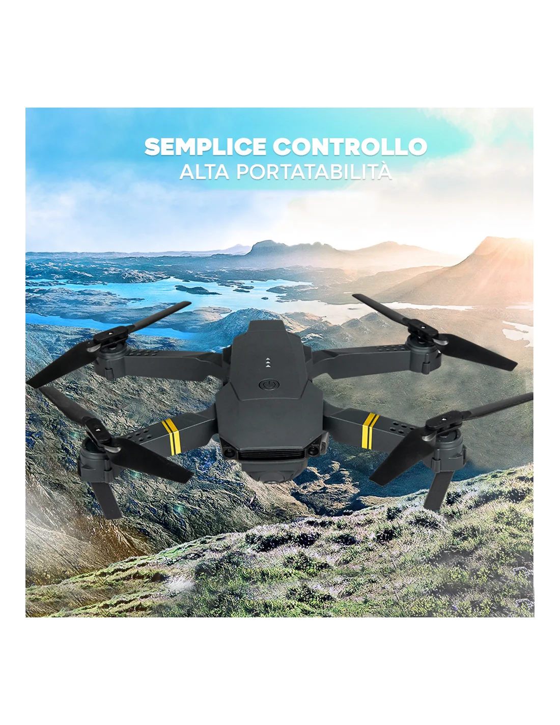 Mini dron cuadricóptero de 1080p HD