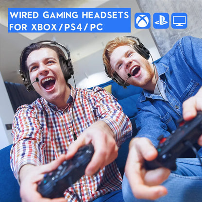 Oneodio Wired Gaming Headset Gamer 3.5mm Over-Ear Gaming Headphones With Detachable Microphone For PC Computer PS4 Xbox