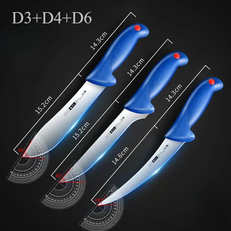 Juego de cuchillos deshuesados de 1 a 4 piezas: cuchillos de cocina de acero inoxidable, cuchillos de carnicero afilados, cuchillos para cortar en la cocina, cuchillos de chef