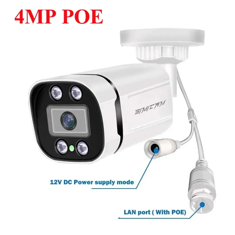 Cámara de videovigilancia Poe 4K/Visión nocturna