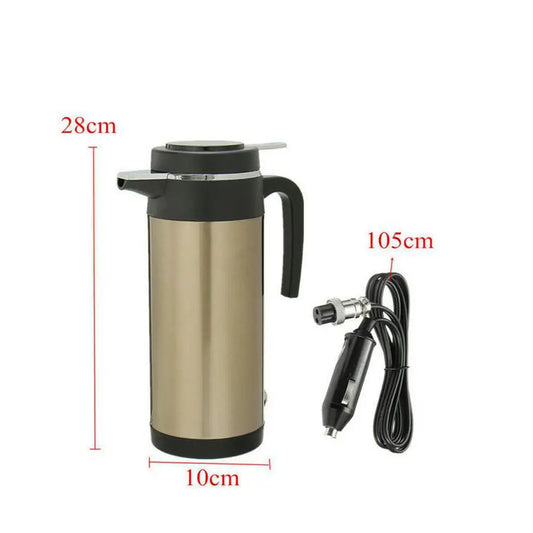 1200ml Car Cup with Charger Electric Kettle Portable Travel Thermo Bottle for Hot Cold Drinks