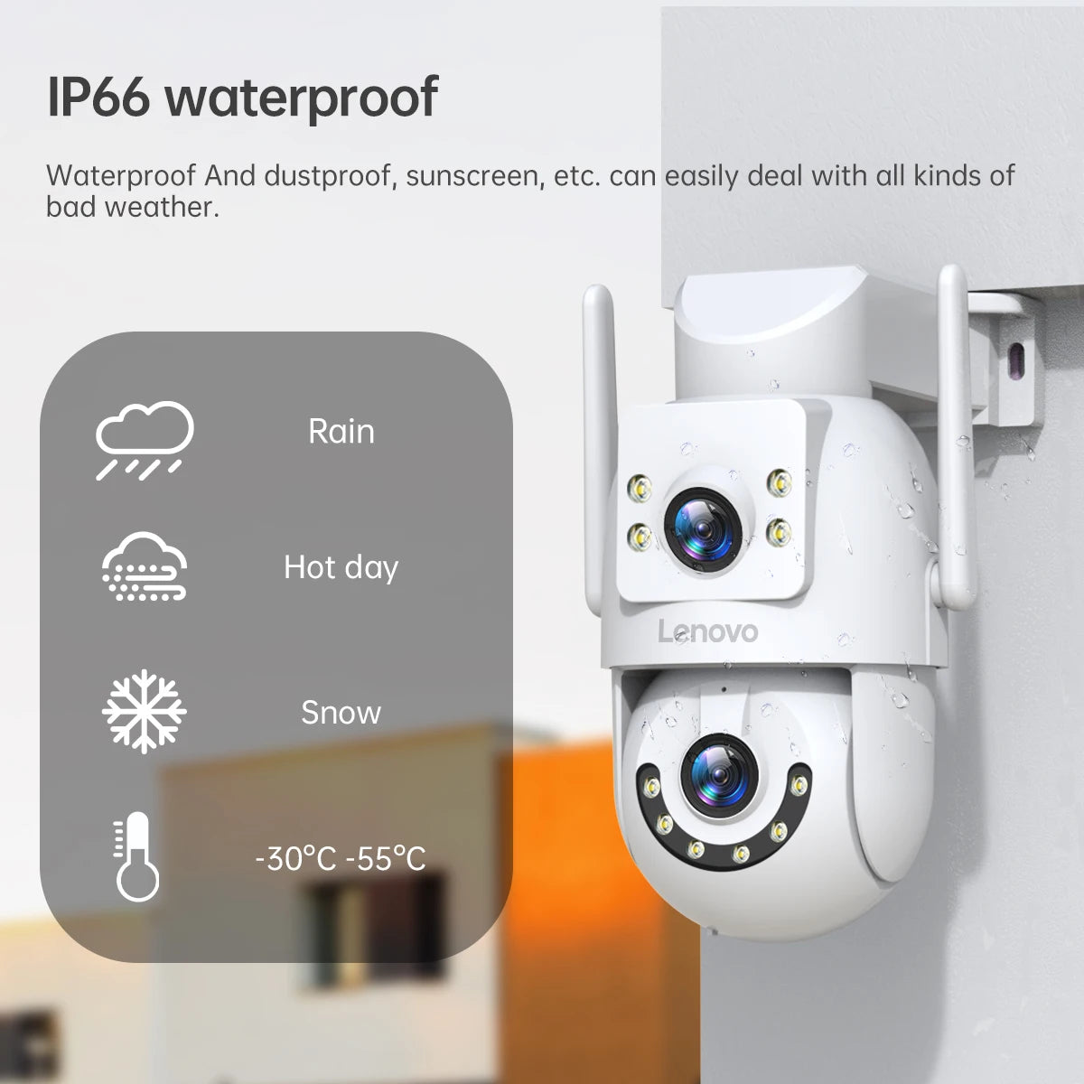 Cámara de seguridad Lenovo HD de 8 MP