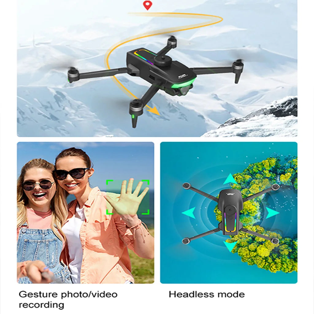 LF680 Pro Drones GPS Profession Motor sin escobillas 4K HD Cámaras duales FPV Control remoto Evitación de obstáculos Cuadricóptero plegable