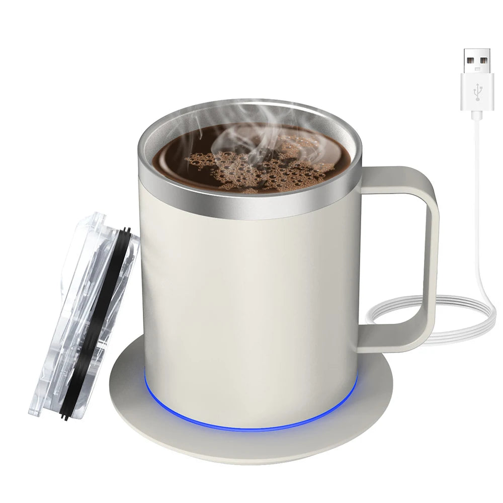 Taza de café autocalentable - Taza calentada eléctrica USB
