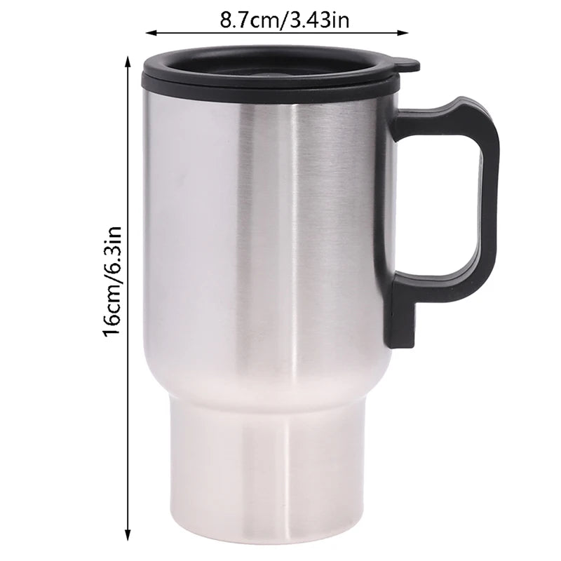 Taza calefactora para vehículo de acero inoxidable