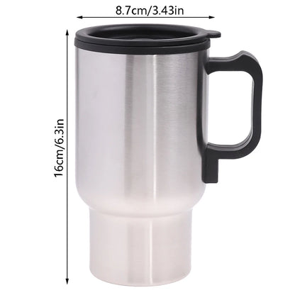 Taza calefactora para vehículo de acero inoxidable