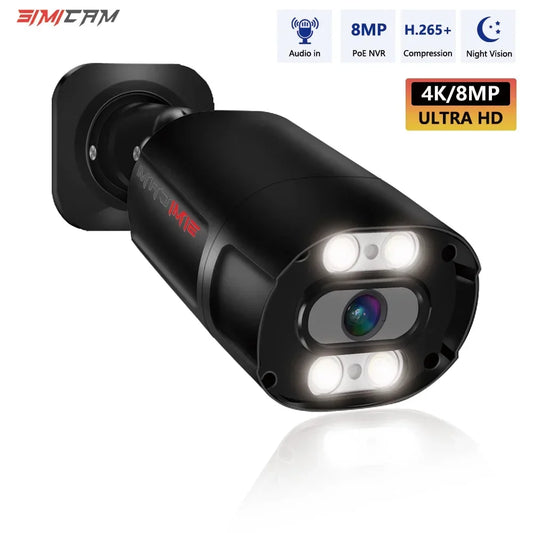 Cámara IP PoE CCTV Ultra HD 4K