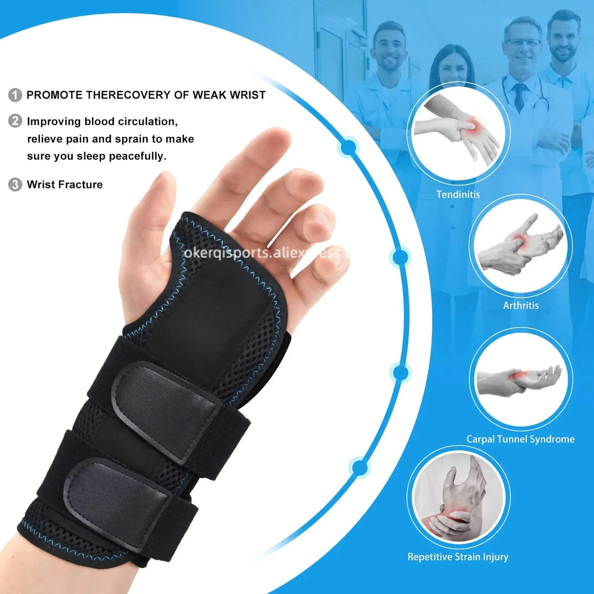 Muñequera deportiva Ajustable Premiun