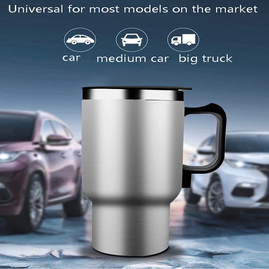 Taza calefactora para vehículo de acero inoxidable