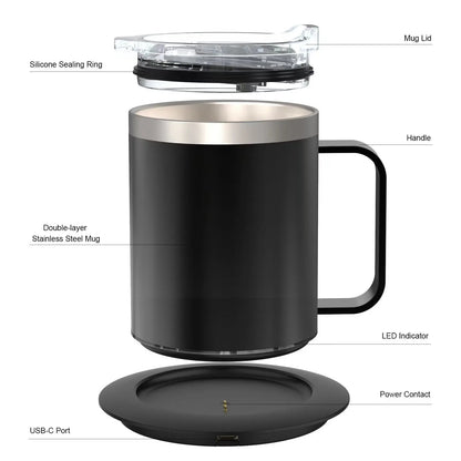 Taza de café autocalentable - Taza calentada eléctrica USB