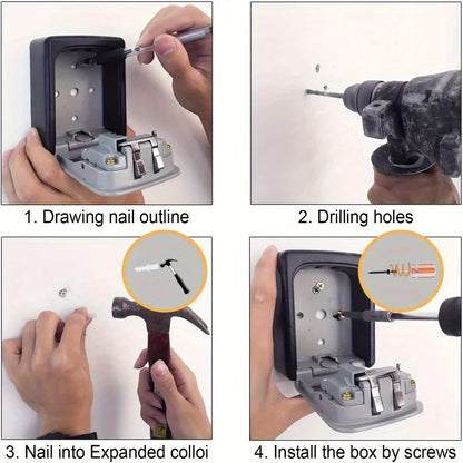 Caja fuerte con llave abatible ultrasegura Bnation de 1 pieza Almacenamiento de llaves