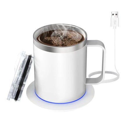 Taza de café autocalentable - Taza calentada eléctrica USB