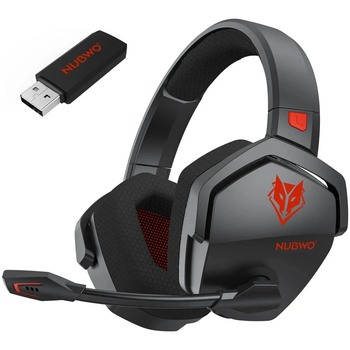 NUBWO G06 Dual Wireless Gaming Headphones 2.4GHz Bluetooth 5.3 Headsets Gamer with Microphone for PS5, PS4, PC, Mobile, Switch